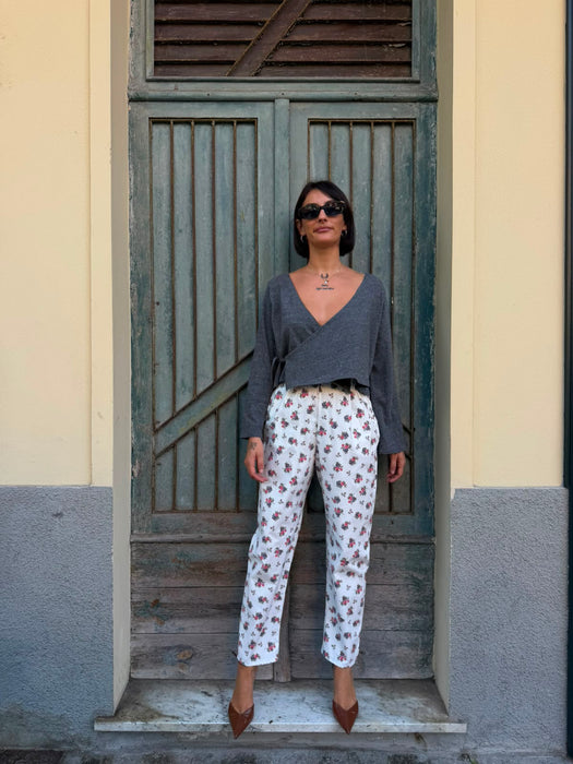 Pantaloni Asia a fiorellini