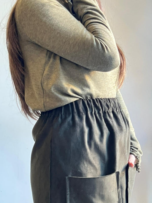 Maglia Nicole verde salvia in caldo cotone