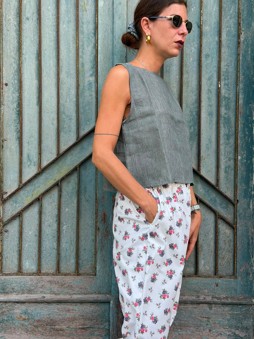 Pantaloni Asia a fiorellini