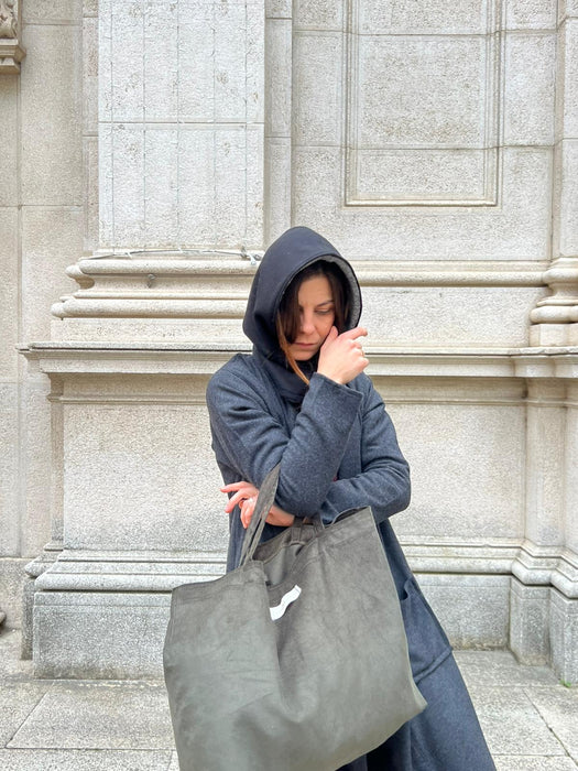 Borsa in velluto verdone