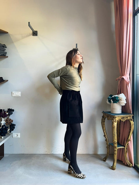 Gonna Luca in velluto nero