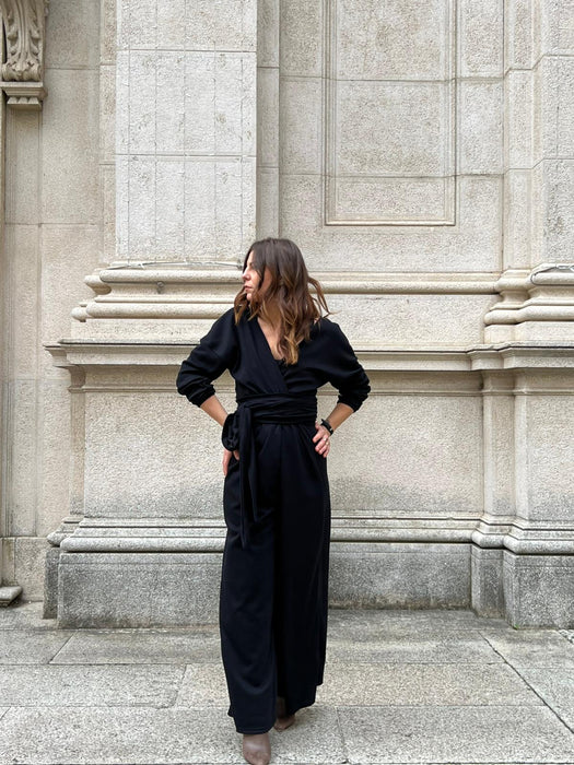 Tuta Magda a  manica lunga nera