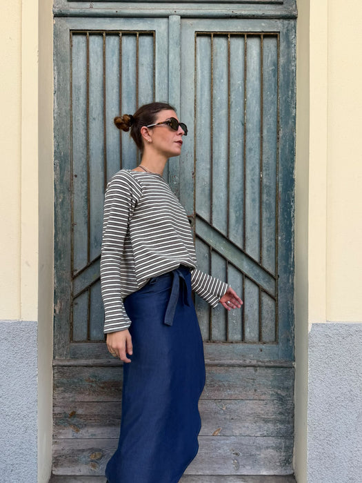 Gonna Matilda in jeans lavaggio scuro