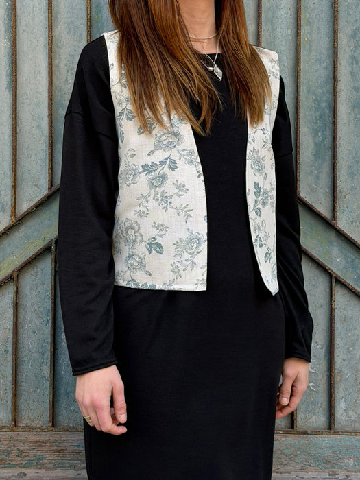 Gilet Mary Jane fiorato