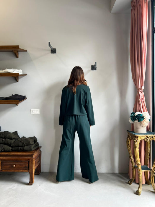 Pantaloni Mia verde bottiglia