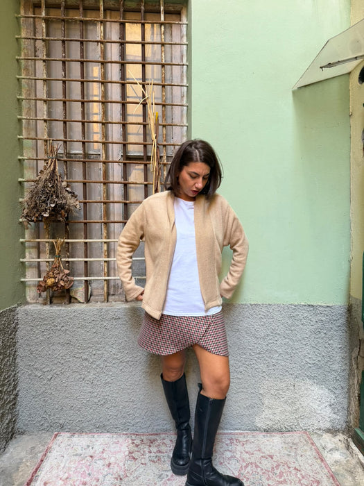 Cardigan Romeo in lana beige