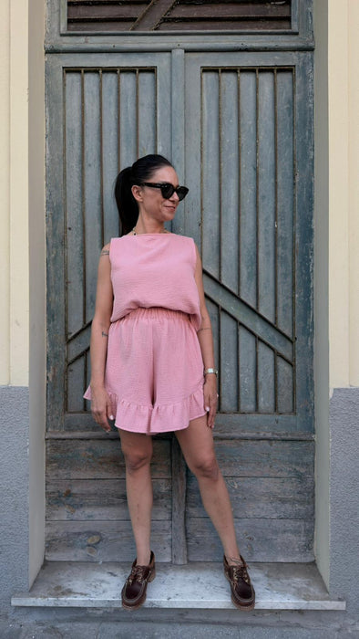 Pantagonna Itana in mussola rosa