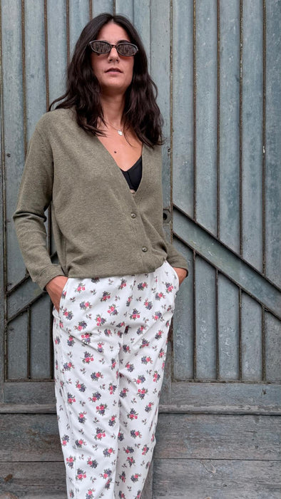Cardigan Rebecca verde salvia
