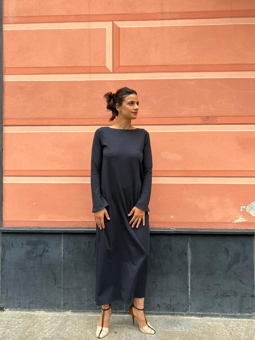 Abito Cristiana lungo blu navy