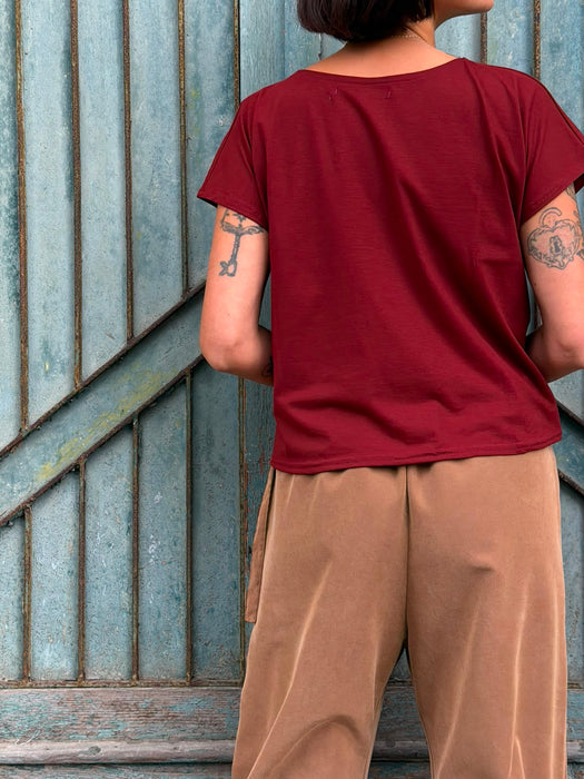 Pantaloni Luigi in cupro cammello
