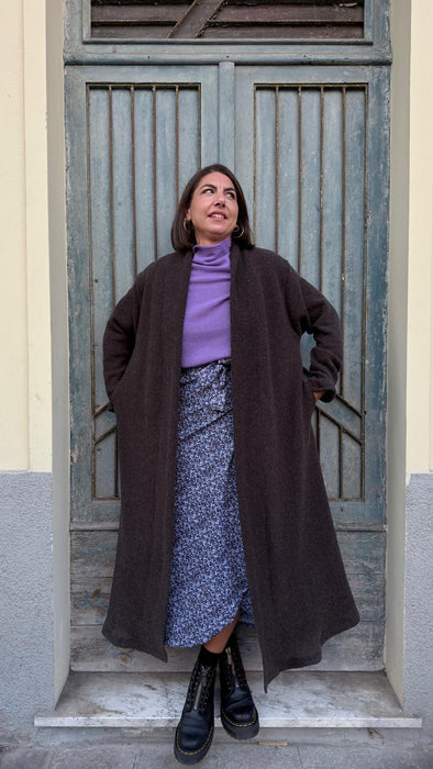 Cardigan Marinella in lana marrone