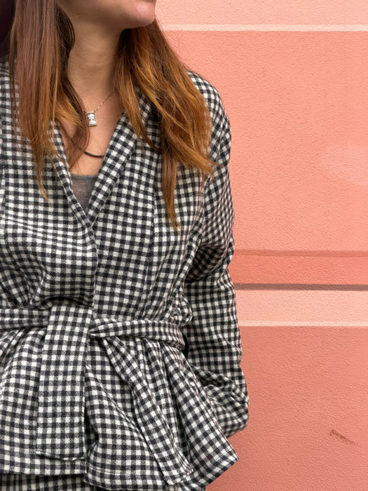 Cardigan Romeo in flanella a quadretti