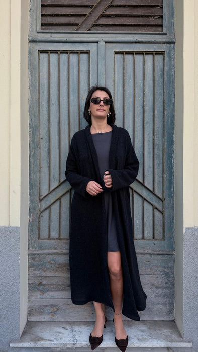 Cardigan Marinella in lana nera