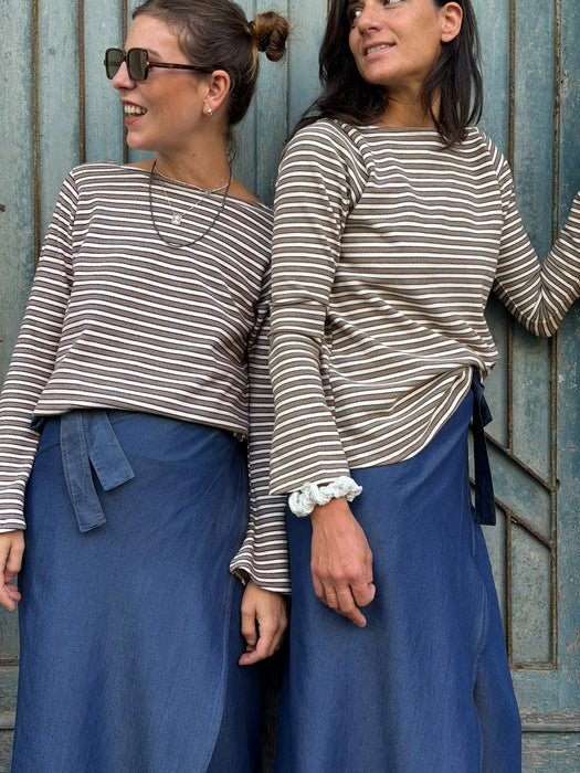 Gonna Matilda in jeans lavaggio scuro