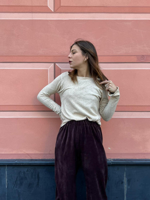 Maglia Basica burro mélange