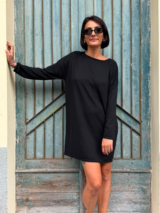 Abito Deborah in cotone nero