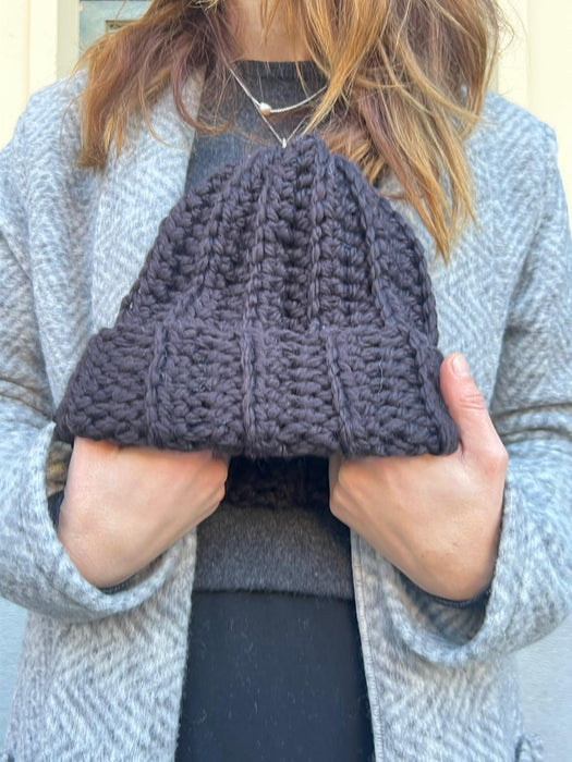 Cappellino in lana testa di moro/bruciato