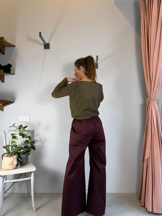 Maglia basica verde salvia