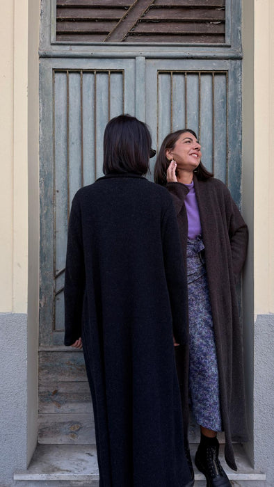 Cardigan Marinella in lana nera
