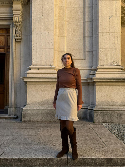 Maglia Nicole in maglina terra bruciata