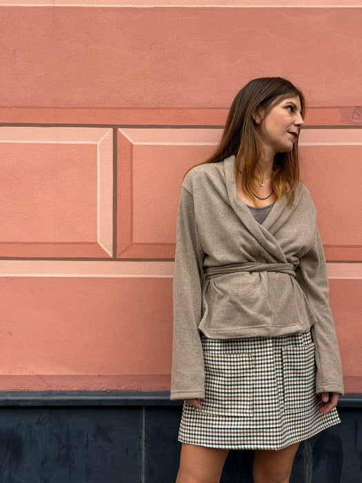 Cardigan Romeo in cashmere beige
