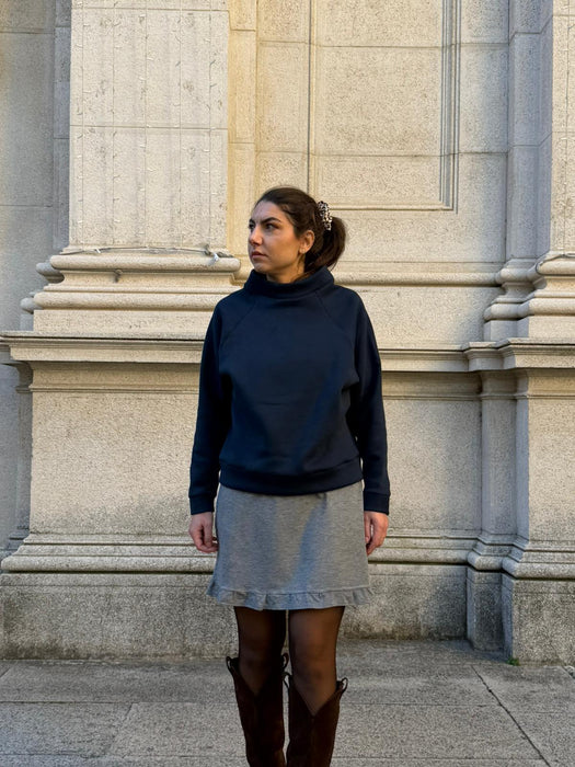 Felpa Alice in cotone blu navy