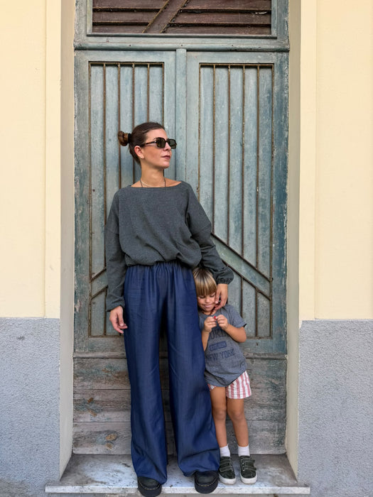 Pantaloni Mia in jeans lavaggio scuro