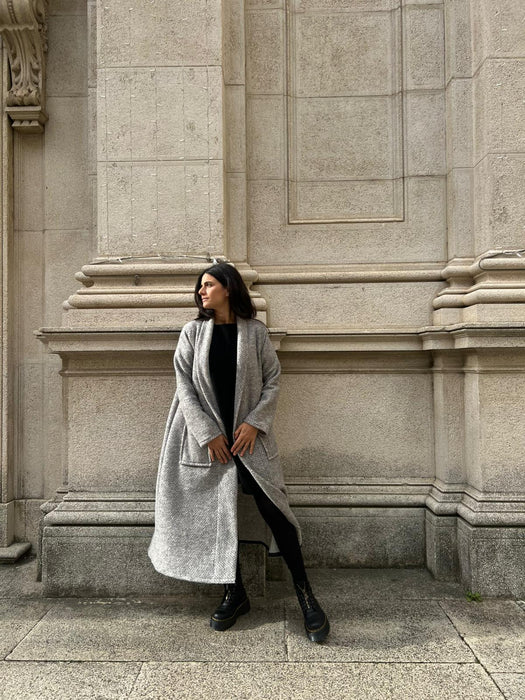 Capospalla Marinella lungo spigato grigio