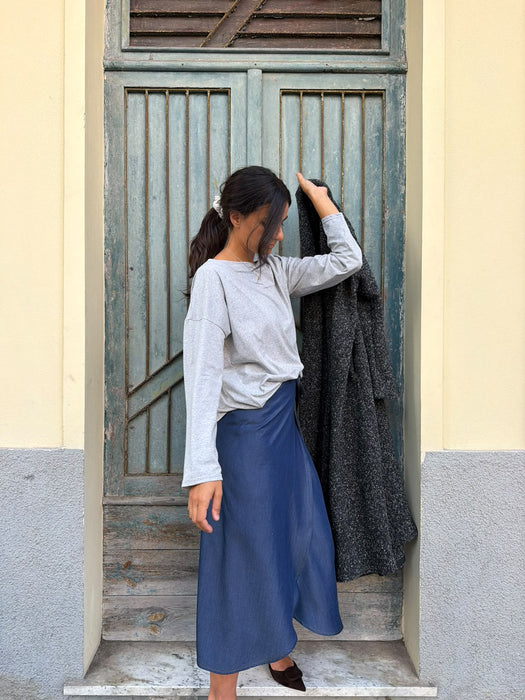 Gonna Matilda in jeans lavaggio scuro