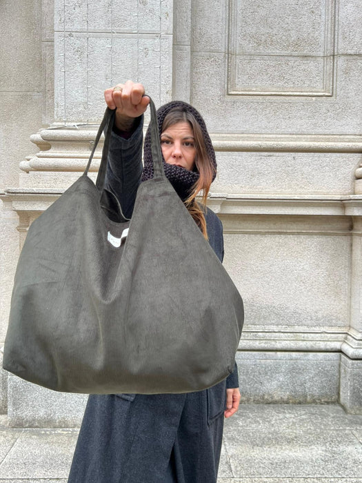 Borsa in velluto verdone