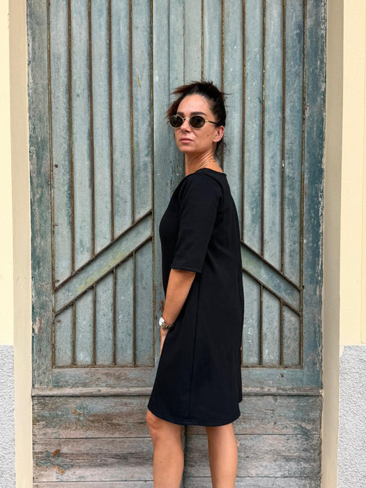 Abito Ada in punto Milano nero