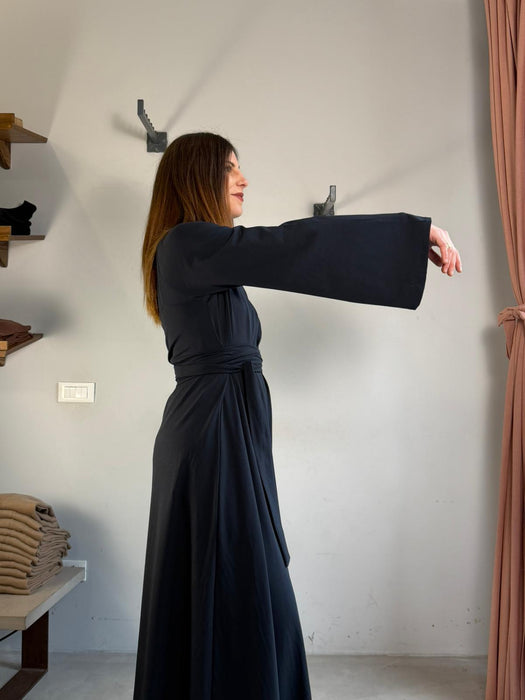 Abito Osvaldo lungo blu navy
