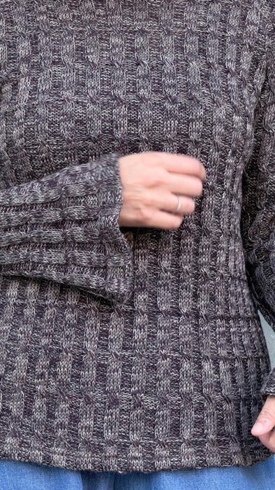 Maglia Cristiana in lana marrone mèlange