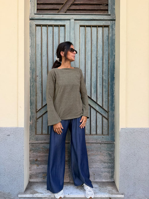 Pantaloni Mia in jeans lavaggio scuro