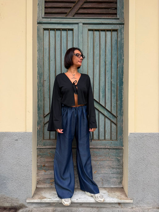 Maglia Alfredo in cotone nero