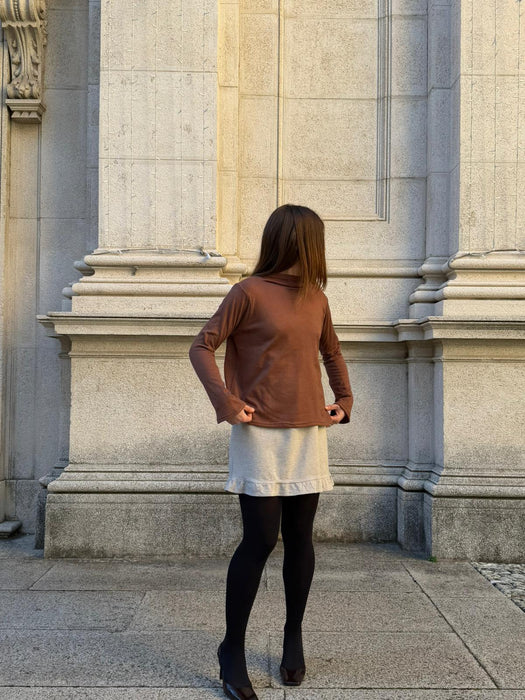 Maglia Nicole in maglina terra bruciata