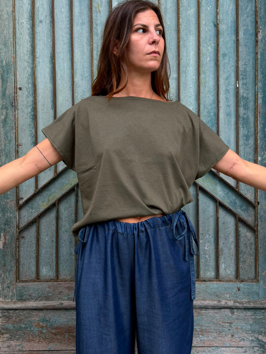 T-shirt Scatoletta verde oliva