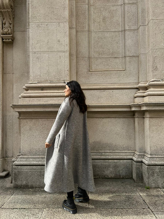 Capospalla Marinella lungo spigato grigio