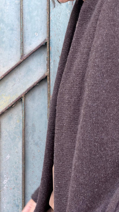 Cardigan Marinella in lana marrone