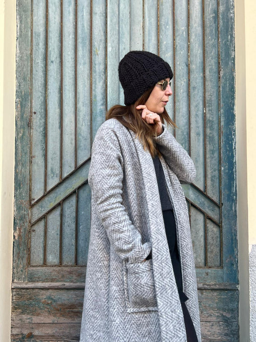 Cappellino in lana testa di moro/bruciato