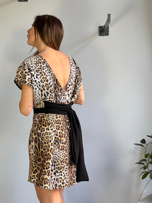 Abito corto Magda leopardato