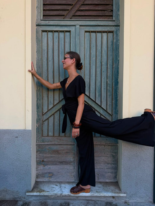 Tuta Magda in jersey nero
