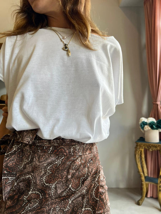 Gonna Matilda corta in fantasia damascata