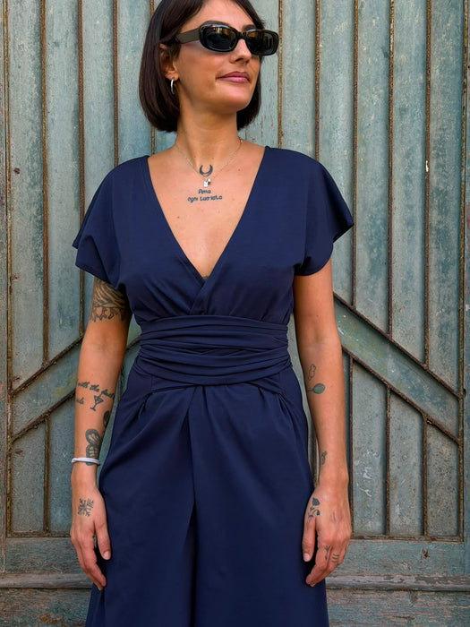 Tuta Magda in jersey blu notte