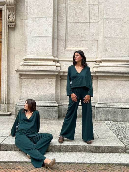 Pantaloni Mia verde bottiglia