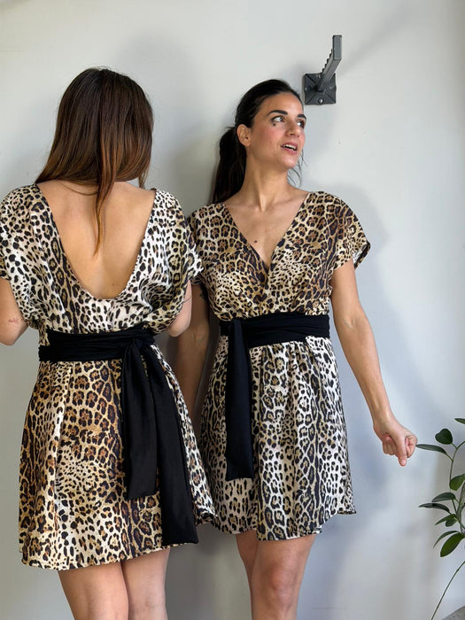 Abito corto Magda leopardato
