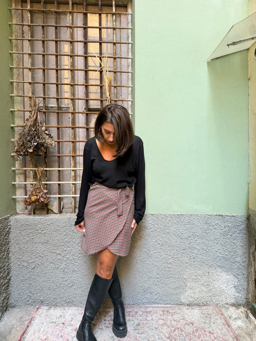 Gonna Matilda corta in fresco lana
