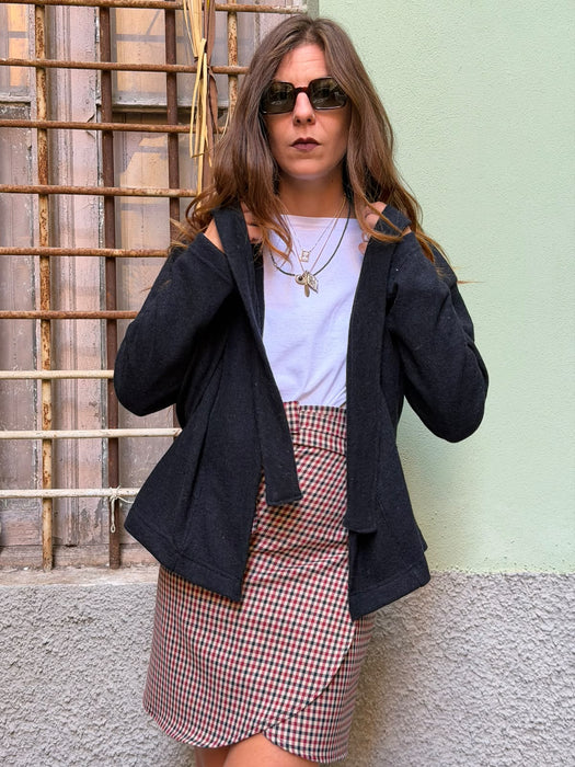 Cardigan Romeo in lana blu notte