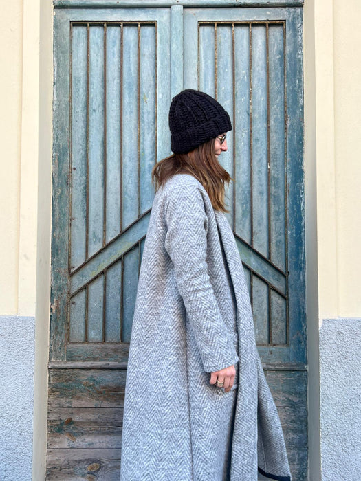 Cappellino in lana testa di moro/bruciato