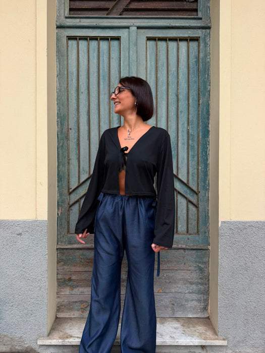 Maglia Alfredo in cotone nero